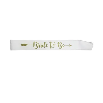 Golden Printed Etiquette Belt For Single Party Bride Bridesmaid Shoulder Band JQ-256879