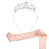 Champagne Birthday Shoulder Band Crown Suit JQ-33546