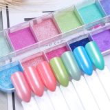 12 Colors Glitter Nail Art Shimmer Powder Dust Coating Pigment DIY Patch