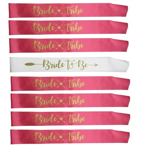 Golden Printed Etiquette Belt For Single Party Bride Bridesmaid Shoulder Band JQ-256879