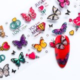 Popular Flowers And Butterflies Series Transparent Nail Patch XK10213