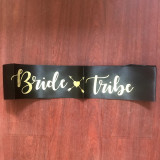 Golden Printed Etiquette Belt For Single Party Bride Bridesmaid Shoulder Band JQ-256879