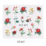 Flower Leaf Tree Green Stickers For Nails DIY Art Nail Patch STZ824-84455
