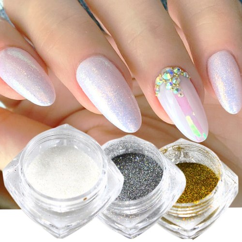 Art Pigment Powder Shiny Mermaid Sequins For Nail Patch