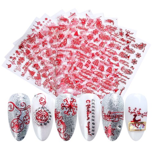 Ins Classic Red Santa Claus Multi-Purpose Nail Stickers