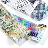10pcs Newspaper Design Starry Sky Nail Foil Set