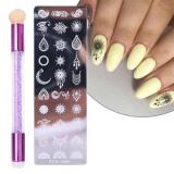 Stamping Plate Exquisite Pattern Shiny Art DIY Effect Nail Sticker STZH