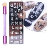 Stamping Plate Exquisite Pattern Shiny Art DIY Effect Nail Sticker STZH