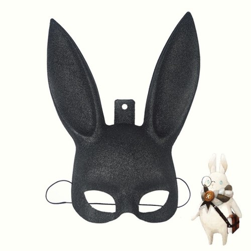 Sexy Fashion Black Pink Rabbit Ears Cat Ears Face Cosplay Mask
