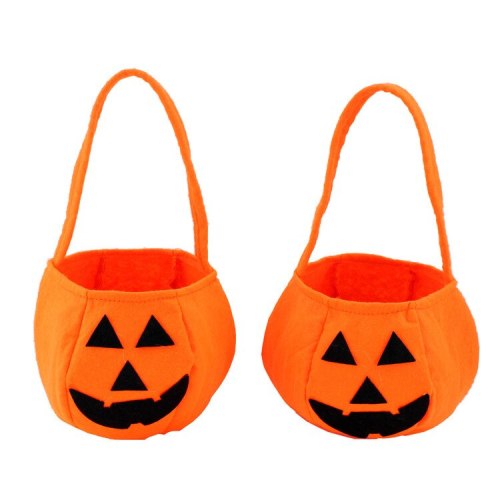 Halloween Smile Pumpkin Bag Kids Candy Party Supplies