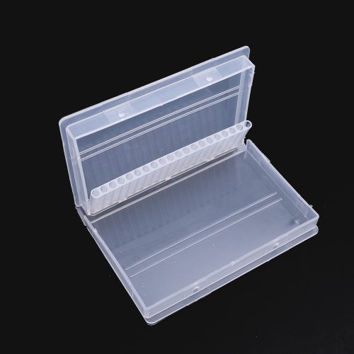 20 Holes Nail Bit Drill Holder Clear Empty Boxes