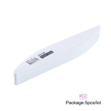 5Pcs/Lot White Nail Files 100/180 Grit Buffer Block Set Buff Sandpaper Pedicure Manicure Tools