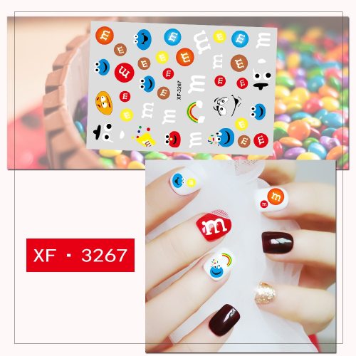 White Flower 3D Manicure Nail Patch XF3179810