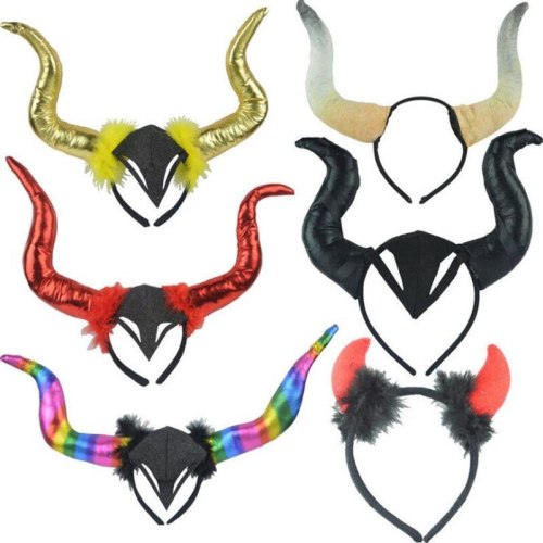 Halloween Devil Horn Headband Children Adults Cosplay Props Hairbands