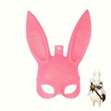Sexy Fashion Black Pink Rabbit Ears Cat Ears Face Cosplay Mask