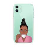 Fashion Girl Clear Phone Case