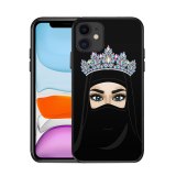 Muslim Girl Pattern Black Matte Phone Case