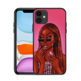 Poppin Melanin Black Girl Aba Fashion Soft Bumper Phone Case For Iphone 12
