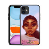 Poppin Melanin Black Girl Aba Fashion Soft Bumper Phone Case For Iphone 12