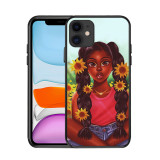 Poppin Melanin Black Girl Aba Fashion Soft Bumper Phone Case For Iphone 12