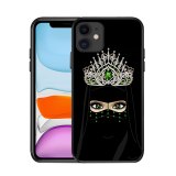Muslim Girl Pattern Black Matte Phone Case