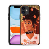 Poppin Melanin Black Girl Aba Fashion Soft Bumper Phone Case For Iphone 12