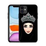 Muslim Girl Pattern Black Matte Phone Case