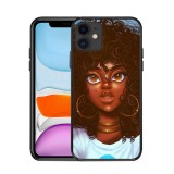 Poppin Melanin Black Girl Aba Fashion Soft Bumper Phone Case For Iphone 12