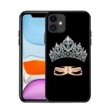 Muslim Girl Pattern Black Matte Phone Case