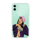 Fashion Girl Clear Phone Case