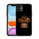 Muslim Girl Pattern Black Matte Phone Case