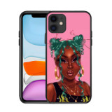 Poppin Melanin Black Girl Aba Fashion Soft Bumper Phone Case For Iphone 12