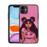 Poppin Melanin Black Girl Aba Fashion Soft Bumper Phone Case For Iphone 12