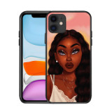 Poppin Melanin Black Girl Aba Fashion Soft Bumper Phone Case For Iphone 12