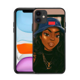 Poppin Melanin Black Girl Aba Fashion Soft Bumper Phone Case For Iphone 12