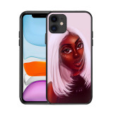 Poppin Melanin Black Girl Aba Fashion Soft Bumper Phone Case For Iphone 12