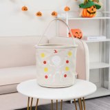 Halloween Tote Candy Storage Basket Spiders Bucket Handbags WSJZ-2106KF-WL