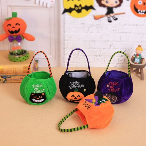 Halloween Pumpkin Witch Treat or Trick Candy Handbags W100415
