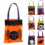 Halloween Pumpkin Candy Tote Bag Non-Woven Fabrics Handbags W100011