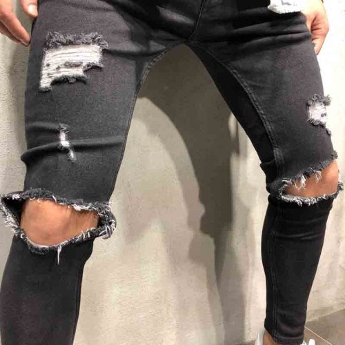 Fashion Hip Hop Men Jeans Knee Pant Pants