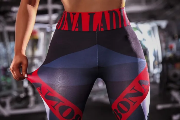 Women Letter Print High Waist Push Up Pant Pants 6079810