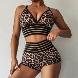 Sexy Leopard Print High Waist Yoga suits Jogging Suits Tracksuits Tracksuit Outfits 906576