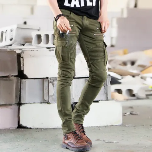 Fashion Men Denim Stretch Skinny Cowboys Pencil Pants