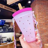 Summer Plastic Straw Cute Ice Cream Cups