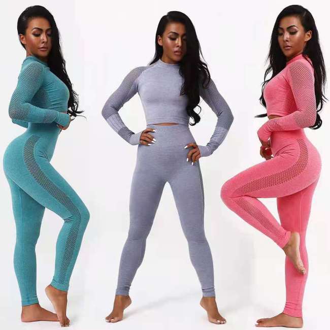 Women Hollow Seamless Yoga suits Jogging Suits Tracksuits Tracksuit Outfits 776677