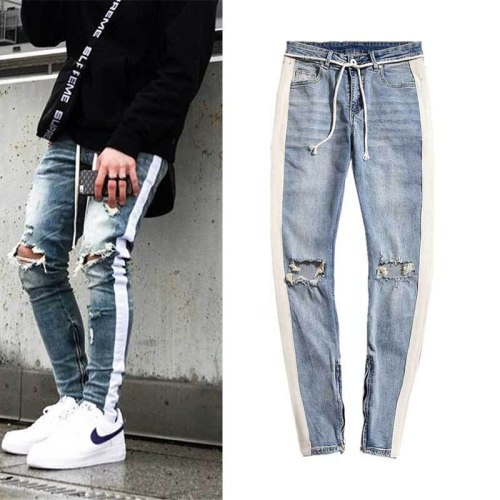 Men's Big Hole High Street Jeans Pant Pants