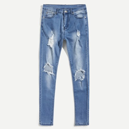 Men Jeans Is Cross-Border Micro Hole Pant Pants 187485