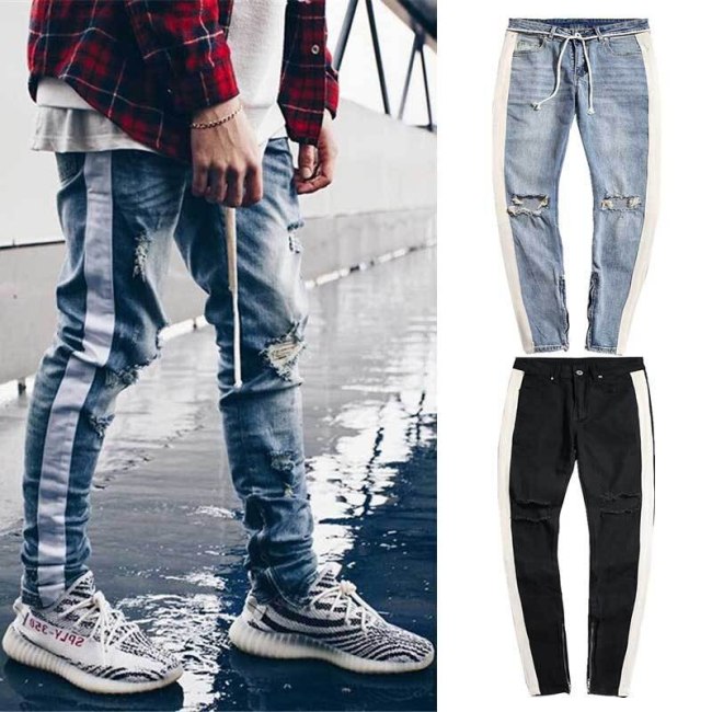 Men's Big Hole High Street Jeans Pant Pants