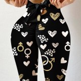 Ladies Love Printed Yoga Pant Pants