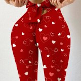 Ladies Love Printed Yoga Pant Pants